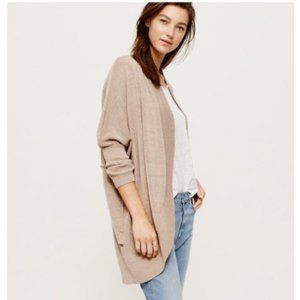 Lou & Grey Cocoon Tie Waist Tunic Cardigan Sweater